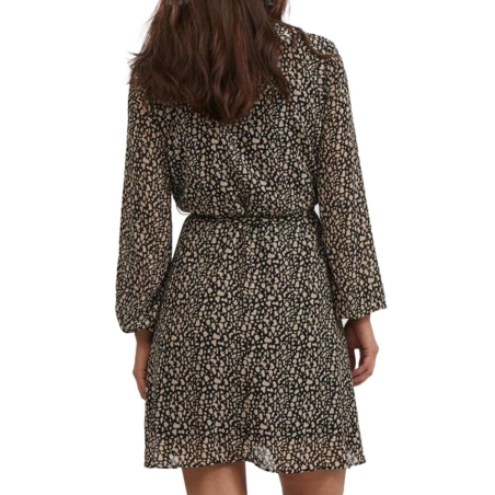 Robe Imprimée Noire Femme Vila Viadeline