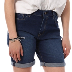 Bermudas en Jean Bleu Foncé Femme Lee Cooper Wopara