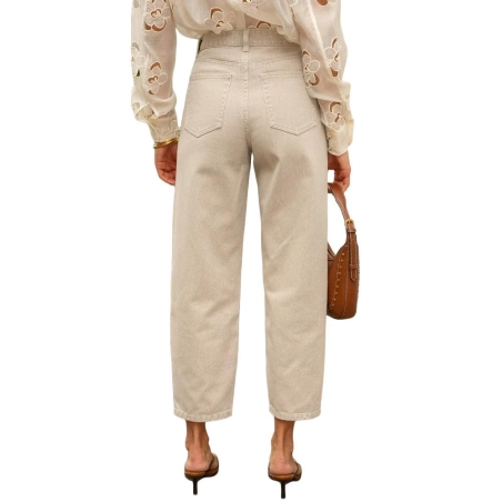 Jean Barrel Beige Femme Oraije Bony
