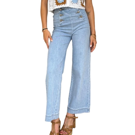 Jean Wide Bleu Femme Oraije Victorine
