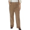 Pantalon en Velours Beige Foncer Femme Vero Moda Curve Corudroy