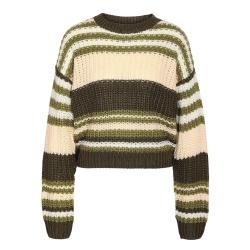 Pull en Maille Kaki Femme Noisy May Charlie