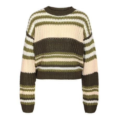 Pull en Maille Kaki Femme Noisy May Charlie