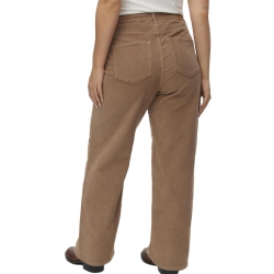 Pantalon en Velours Beige Foncer Femme Vero Moda Curve Corudroy