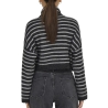 Pull Col roulé Noir/Gris Femme Only Talio