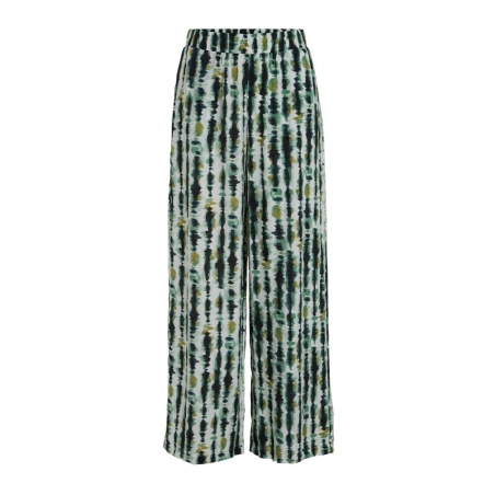 Pantalons fluide Blanc/Vert Femme Vila Vibavina Nipi