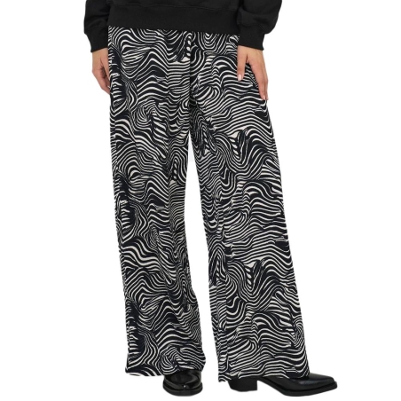 Pantalon Fluide Beige/Noir Femme JDY Debbie