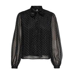 Blouse Noir à PoisFemme JDY Bow