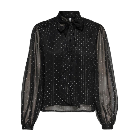 Blouse Noir à PoisFemme JDY Bow