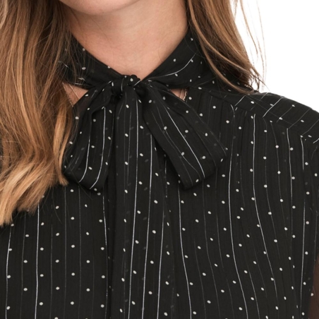 Blouse Noir à PoisFemme JDY Bow