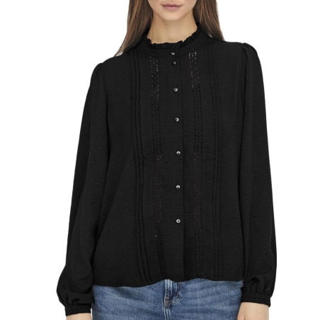 Chemise Noir Femme JDY Lace Shirt