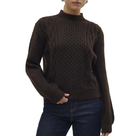 Pull Marron Foncé Femme Vero Moda Universe
