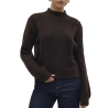 Pull Marron Foncé Femme Vero Moda Universe