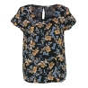 Blouse Noir à fleurs Femme Only Alma