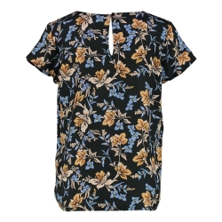 Blouse Noir à fleurs Femme Only Alma