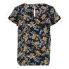 Blouse Noir à fleurs Femme Only Alma