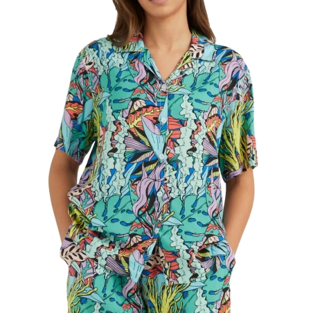 Chemise Turquoise/Noir Femme O'Neill Ocean