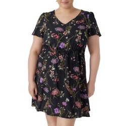Robe Noire à Motifs Femme Vero Moda CURVE Easy