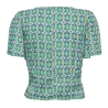 Blouse Verte/Blanche à Motifs Femme Only Alma