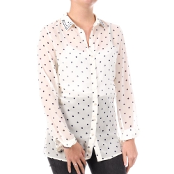 Chemise Blanche/Noir Femme Guess W1RH09W70Q0