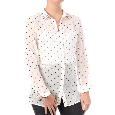 Chemise Blanche/Noir Femme Guess W1RH09W70Q0