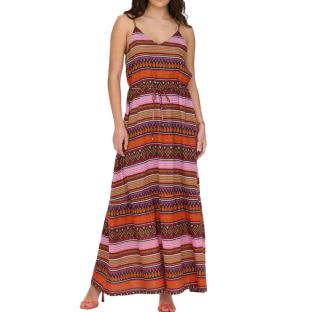 Robe Orange à Motifs Femme Only Tansted Life