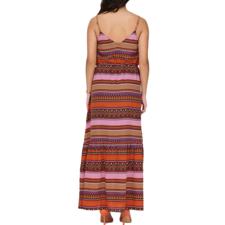 Robe Orange à Motifs Femme Only Tansted Life