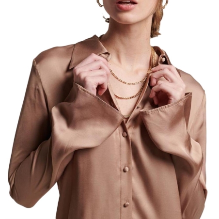 Chemise Marron Femme Superdry Studios