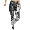 Legging Noir/Blanc Femme Adidas Flower