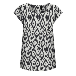 Blouse Blanche/Noir à motifs Femme Only Nova