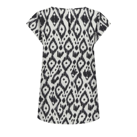 Blouse Blanche/Noir à motifs Femme Only Nova