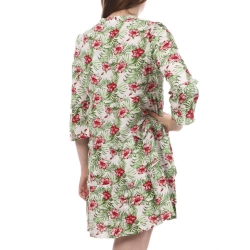 Robe Blanche/Fleurs Femme Vero Moda Easy