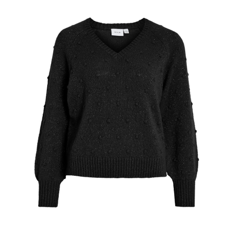 Pull Noir Femme Vila Tuli