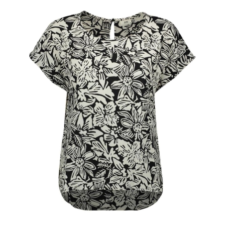 Blouse Beige/Noir à Motifs Femme JDY Piper