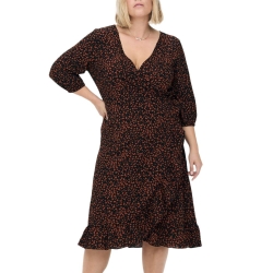 Robe Noir/Terracotta Femme Only Carmakoma Carluxlea