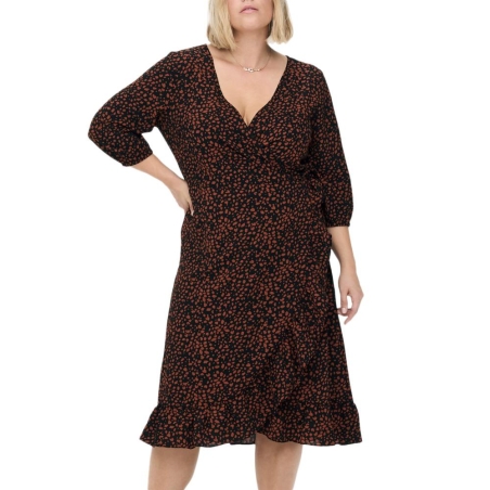 Robe Noir/Terracotta Femme Only Carmakoma Carluxlea