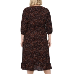 Robe Noir/Terracotta Femme Only Carmakoma Carluxlea