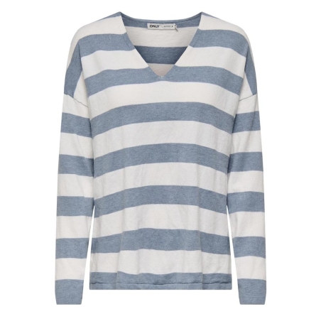 Pull Bleu à Rayures Femme Only Chianti