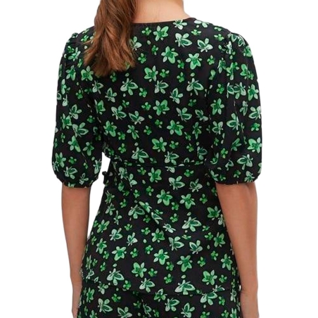 Blouse De Grossesse Vert/Noir Femme Mamalicious Linor