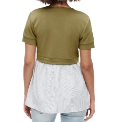 Blouse de grossesse et allaitement Kaki Femme Mamalicious Jennifer