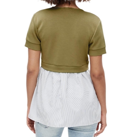 Blouse de grossesse et allaitement Kaki Femme Mamalicious Jennifer