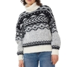 Pull Blanc/Noir Femme Noisy May Roll Neck