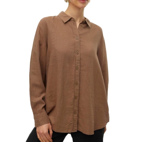 Chemise Manches Longues Marron Femme Vero Moda 10305085