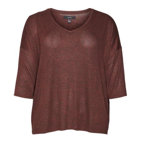 Pull Rouge Femme Vero Moda Curve Brianna 3/4