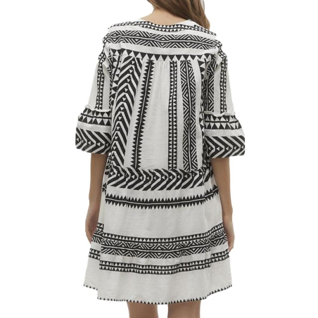 Robe Beige/Noire Femme Vero Moda Dicthe