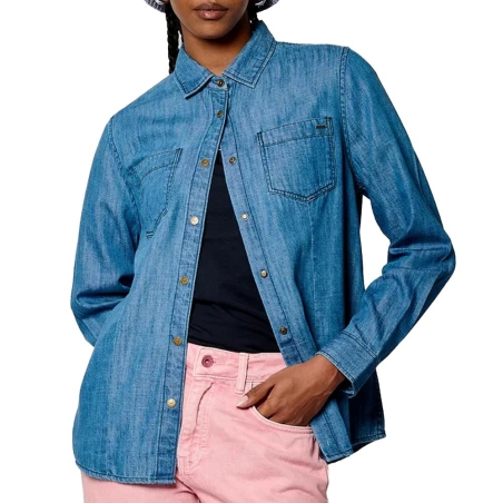 Chemise Manches Longues Bleu Femme Kaporal BINEE