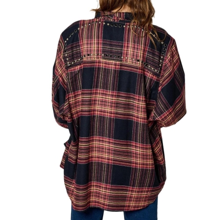 Chemise à Carreaux Marine/Rose Femme Kaporal STORM