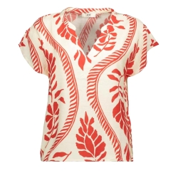 Blouse Écru/Rouge Femme JDY Pepper