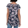 Top Marine/Rose à motifs Femme Only Nova