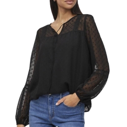 Blouse Noire Femme Vila Viedee